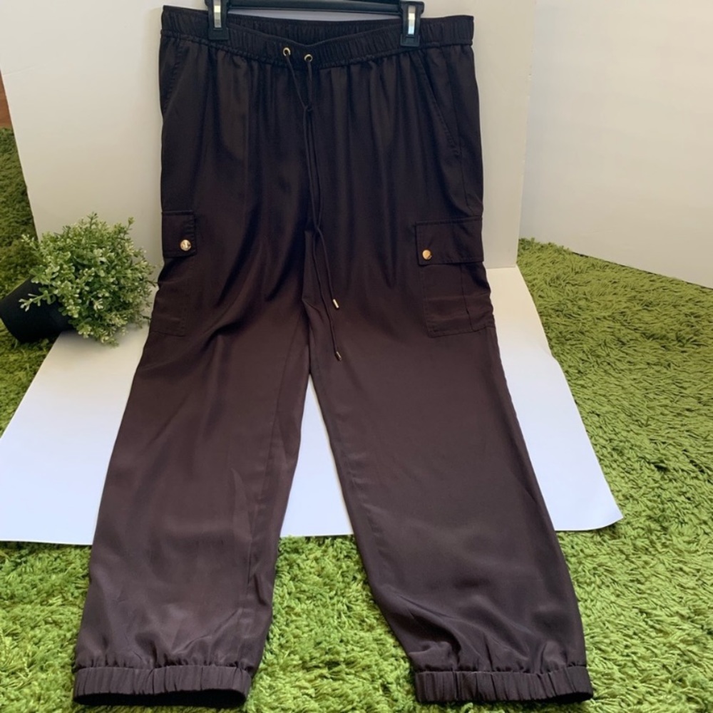 Michael MK 14 Brown Lounge Cargo Pants Drawstring